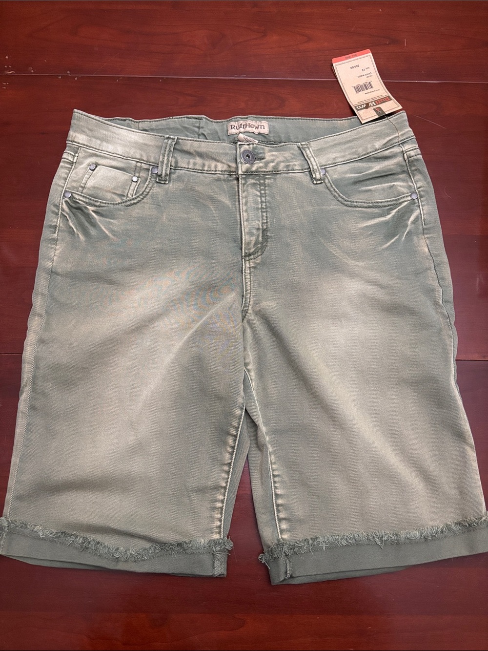 Ruff Hewn Light Sage Green Women's Bermuda Shorts